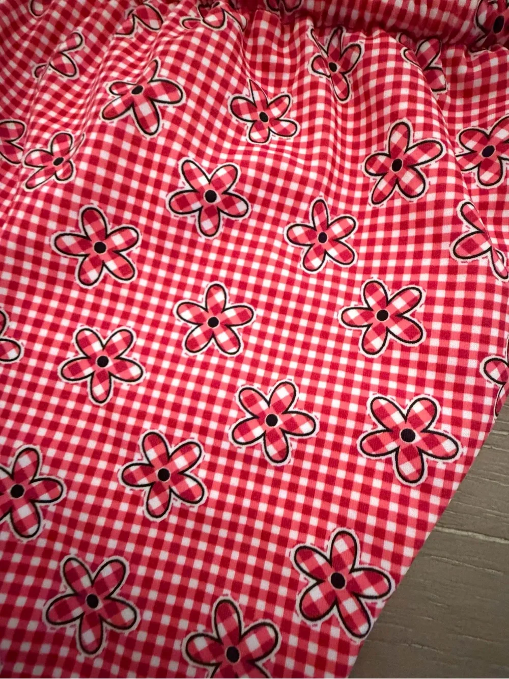 Pink by Frankie's Bikinis Ladybug Gingham Bikini Bottom